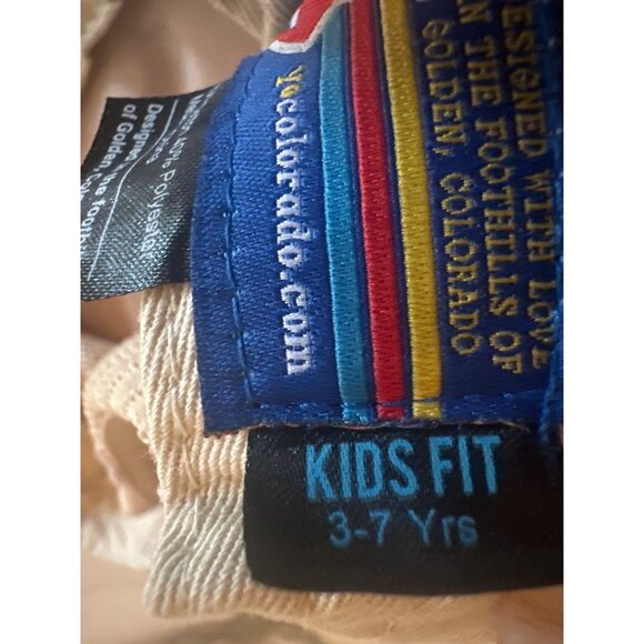 YoColorado Kids Fit 3-7 Yrs Navy & Beige Mesh Trucker Hat With Colorado Design - Picture 5 of 5